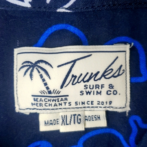 Trunks surf & swim company button button-up shirt Size XL - Picture 3 of 3
